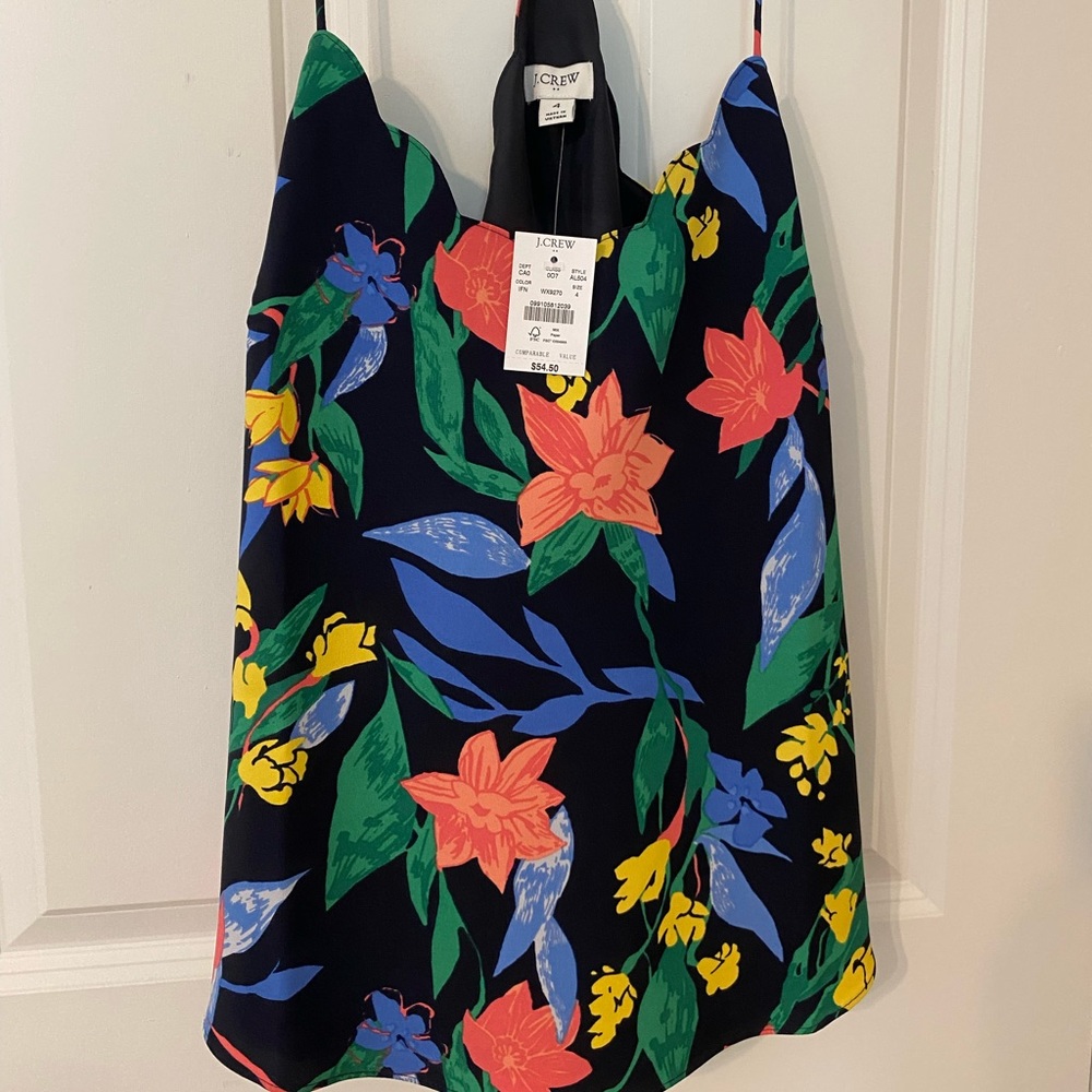 NWT j crew scallop cami size 4